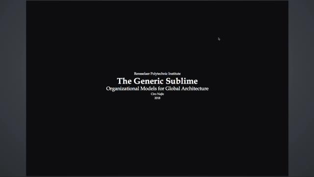 CIRO NAJLE The Generic Sublime