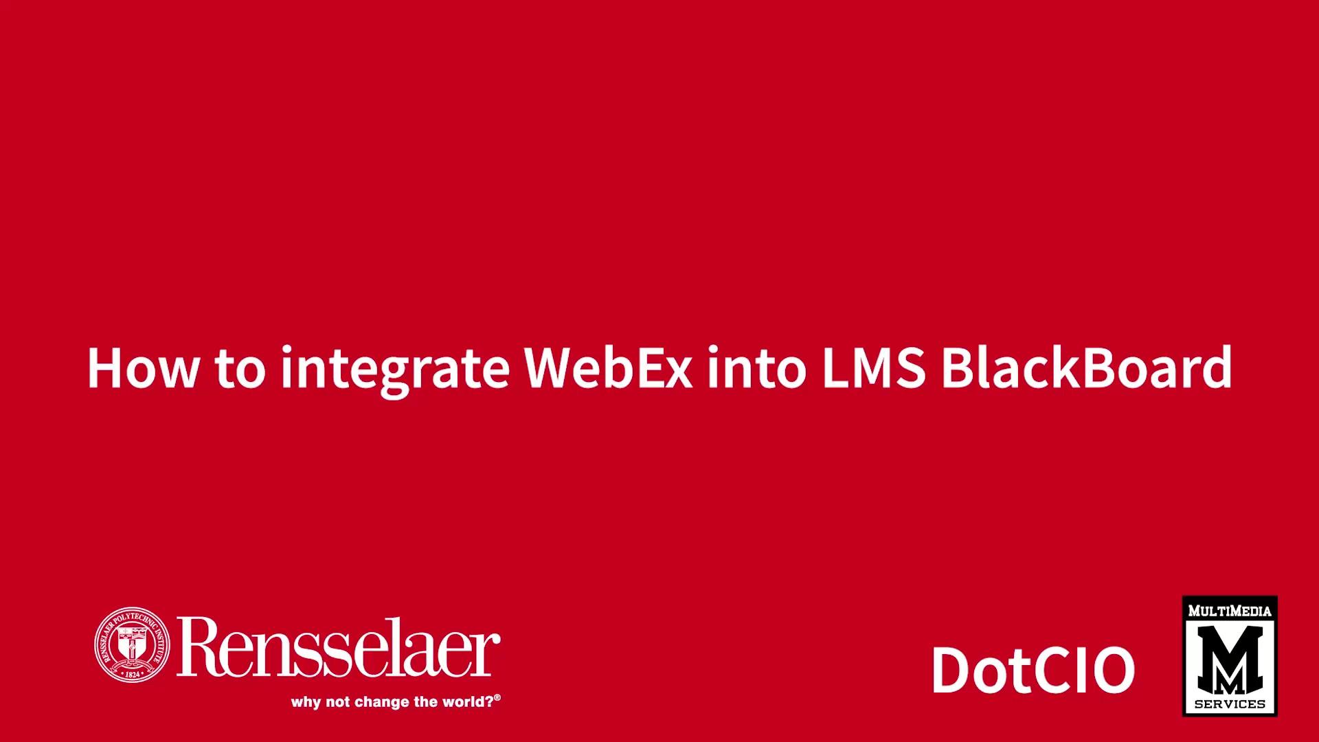How to setup LMS/WebEx Integration